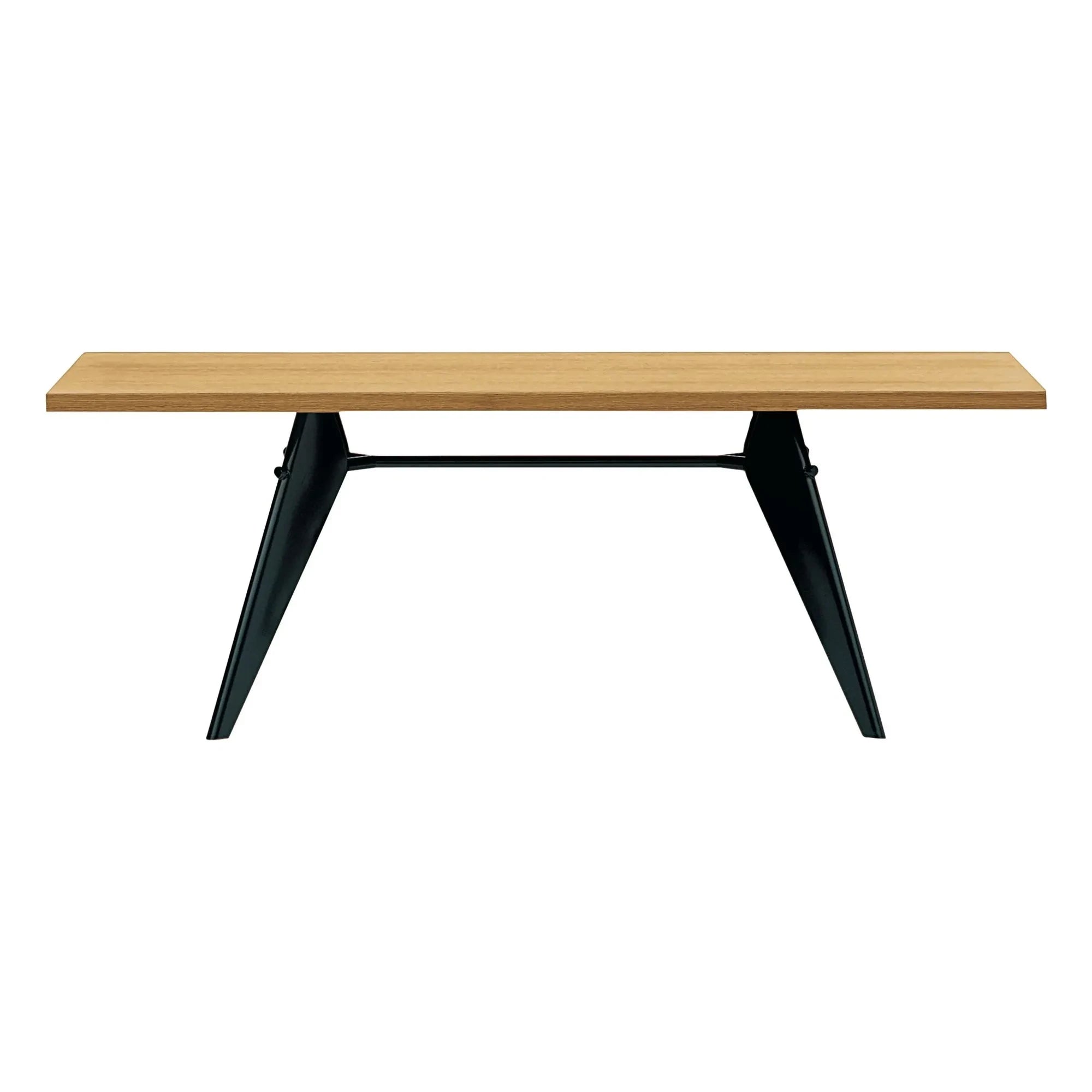 Vitra - Mesa EM, roble natural aceitado 220x90 cm - patas negras - Jean Prouvé | Roble