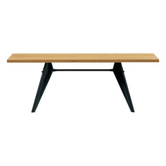 Vitra - Mesa EM, roble natural aceitado 220x90 cm - patas negras - Jean Prouvé | Roble