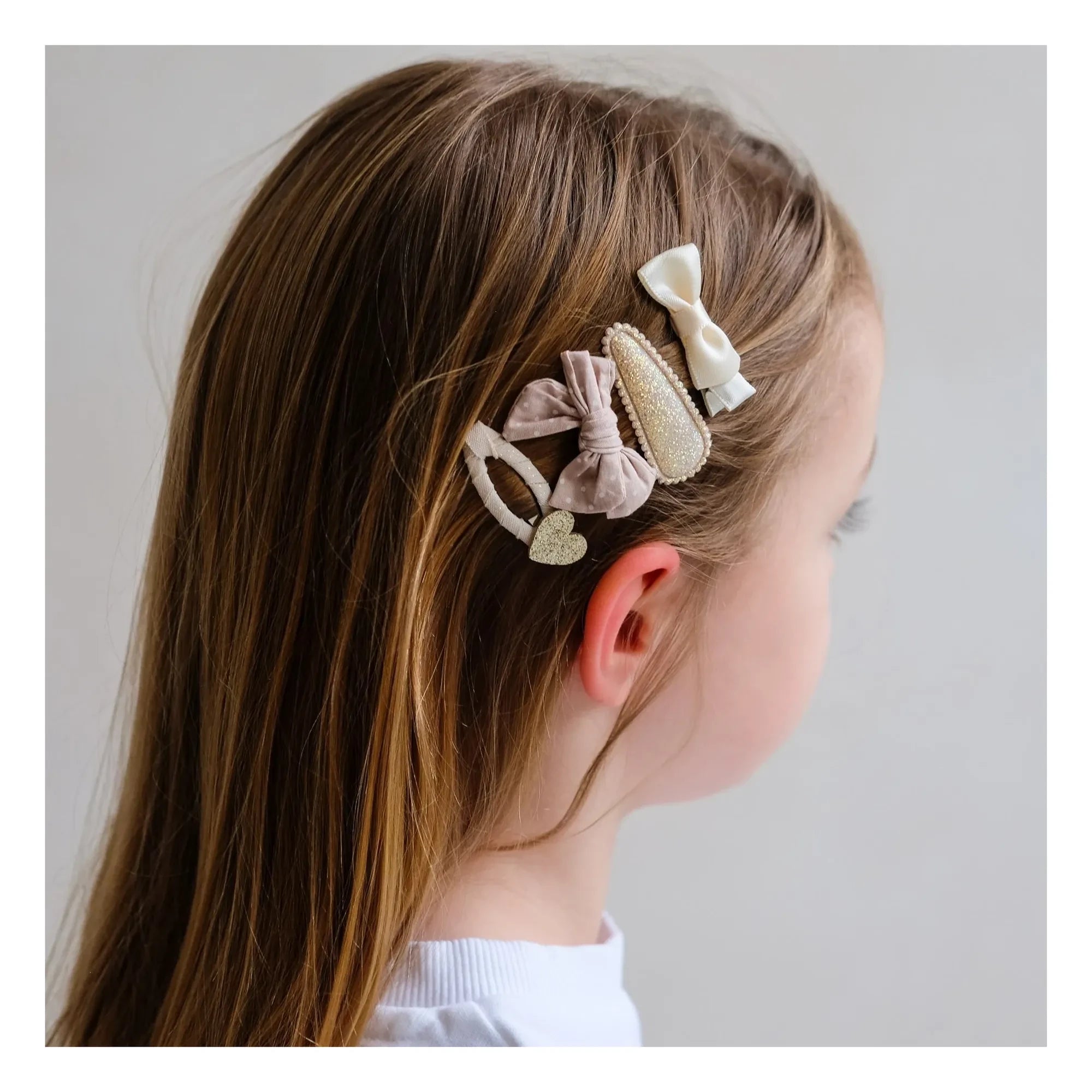 Mimi & Lula - Set de 14 horquillas y pinzas para el pelo con brillantina | Dorado