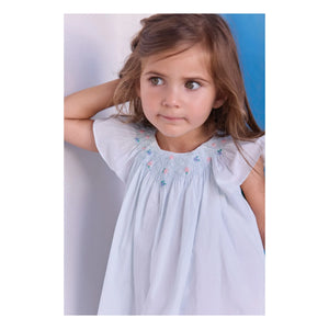 Tartine et Chocolat - Vestido fruncido de rayas y flores | Verde menta
