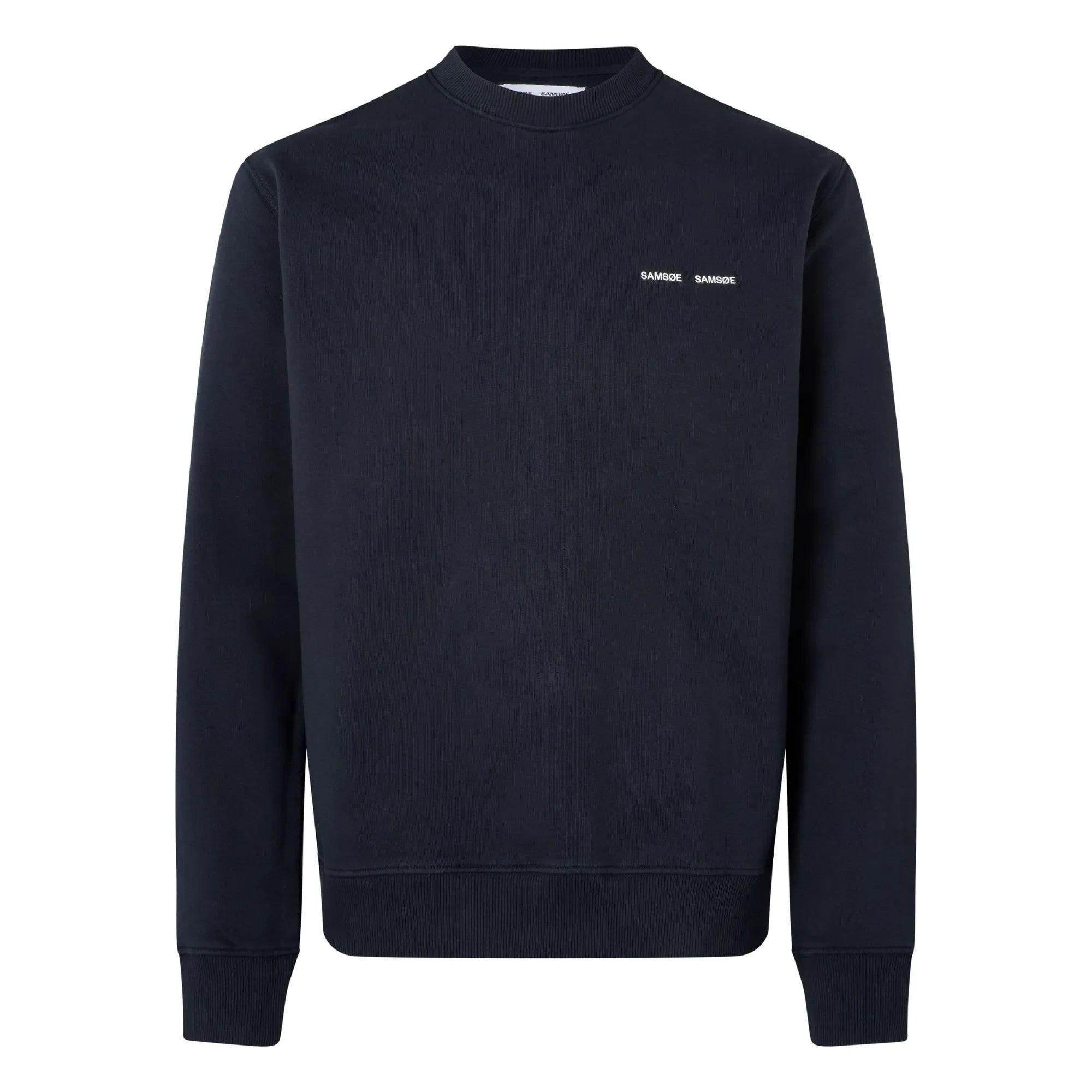 Samsoe Samsoe - Sudadera Norsbro de cuello redondo de algodón orgánico | Azul Oscuro