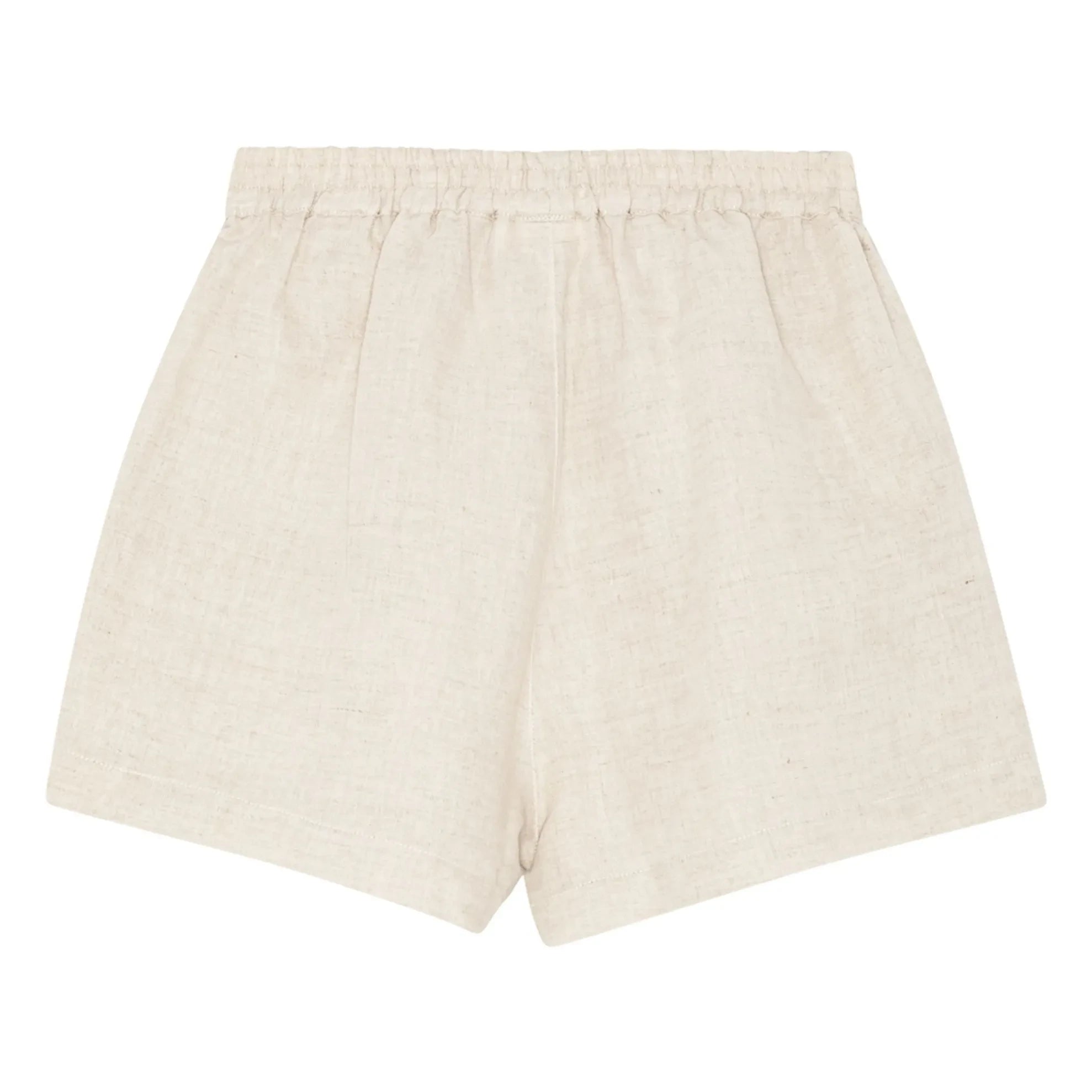 brunobruno nation - Pantalón Corto Lino y Algodón Orgánico | Beige