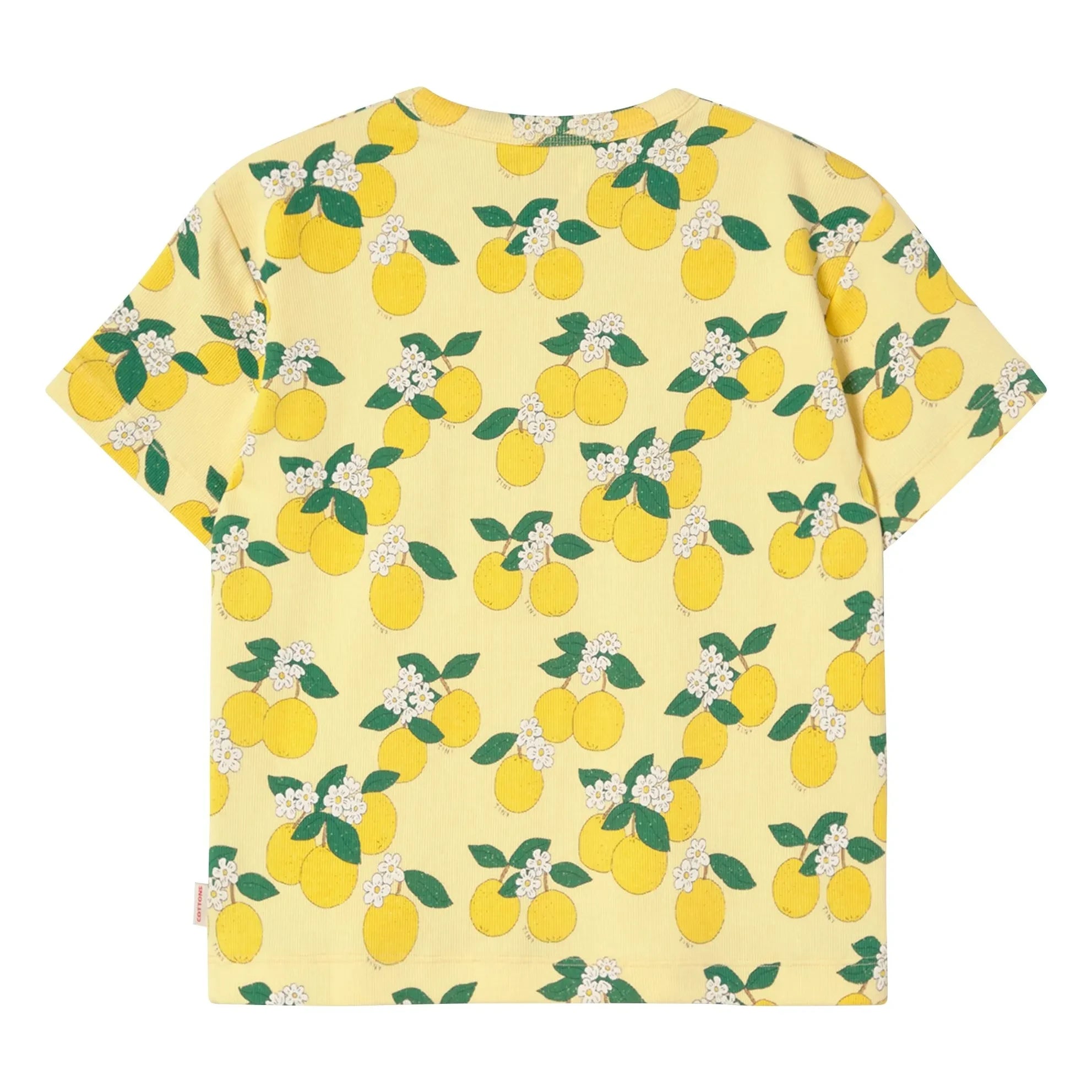 Tinycottons - Camiseta en relieve Naranja Algodón orgánico | Amarillo pálido