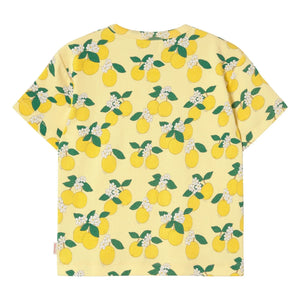 Tinycottons - Camiseta en relieve Naranja Algodón orgánico | Amarillo pálido