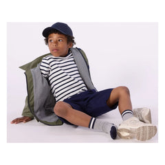 Petit Bateau - Chaqueta impermeable icónica de fibra reciclada | Caqui