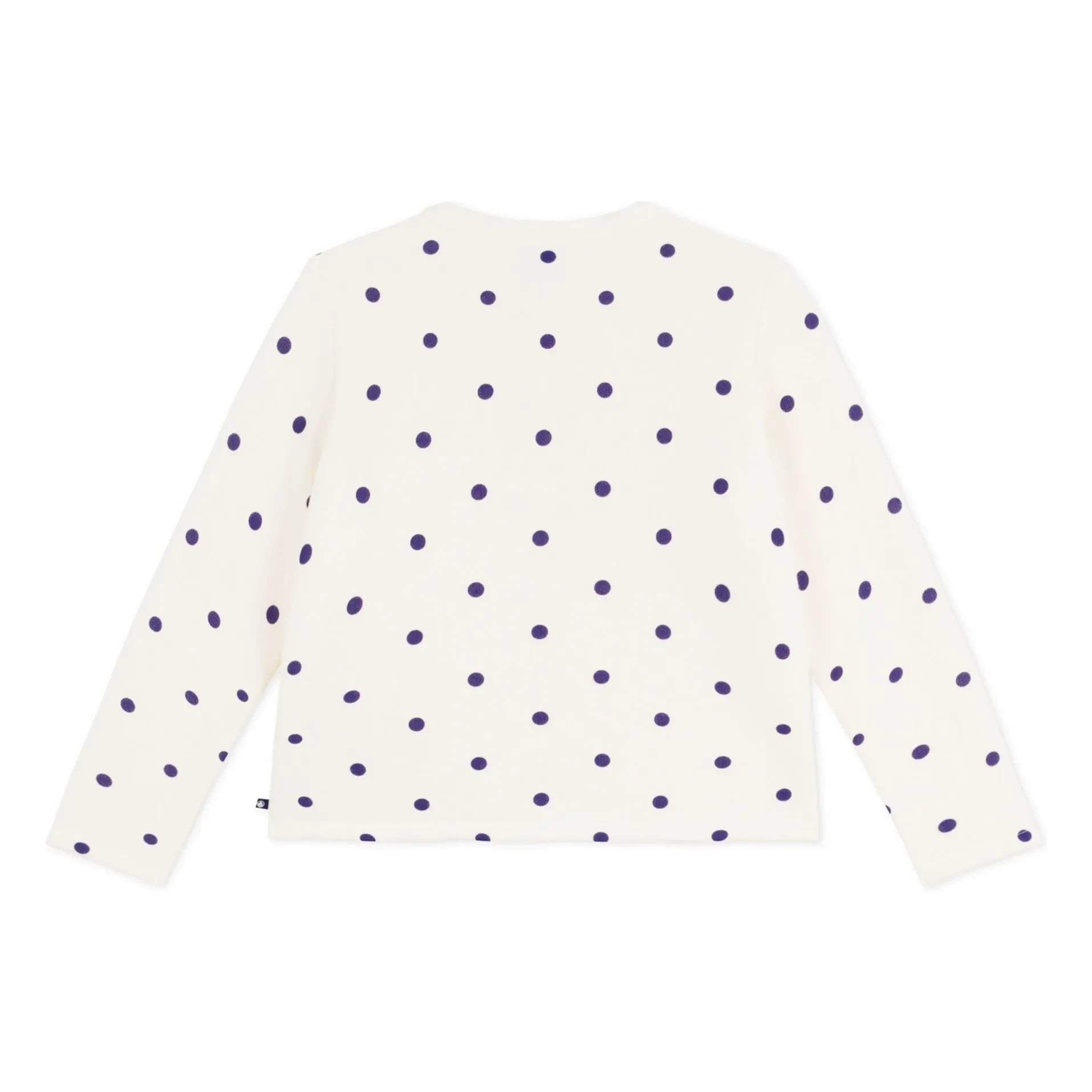 Petit Bateau - Cárdigan de lunares de felpa | Crudo