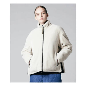 Taion - Chaqueta militar reversible de cuello alto | Caqui