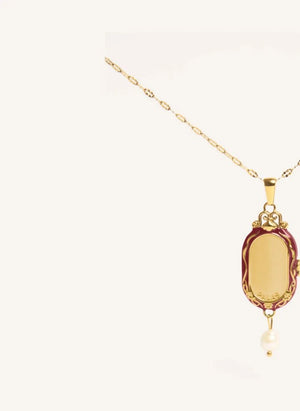 Palas - “Le Secret” Collar Largo | Rojo