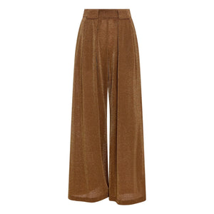 Momoni - Pantalón metálico Aspen | Tabaco