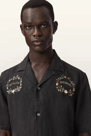 Camisa de lino para hombre AllSaints KLAVICLE