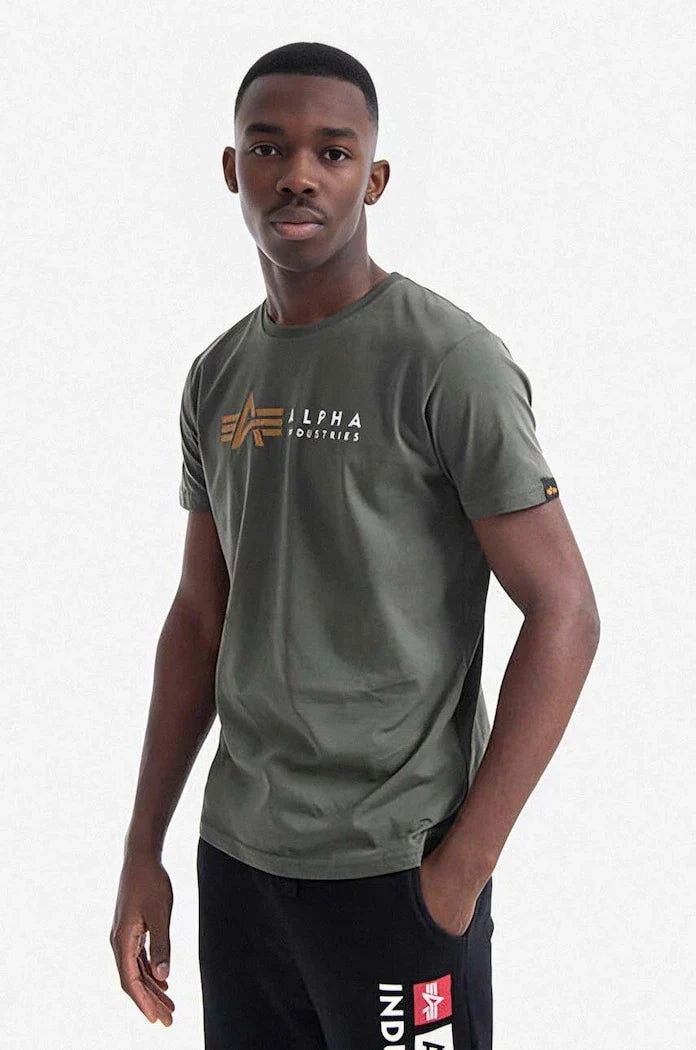 Camiseta de algodón con etiqueta de Alpha Industries