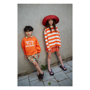 Repose AMS - Camisa de algodón orgánico Boxy Fleurie | Amarillo pálido