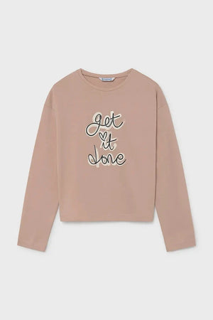 Blusa de manga larga de algodón Mayoral para niños