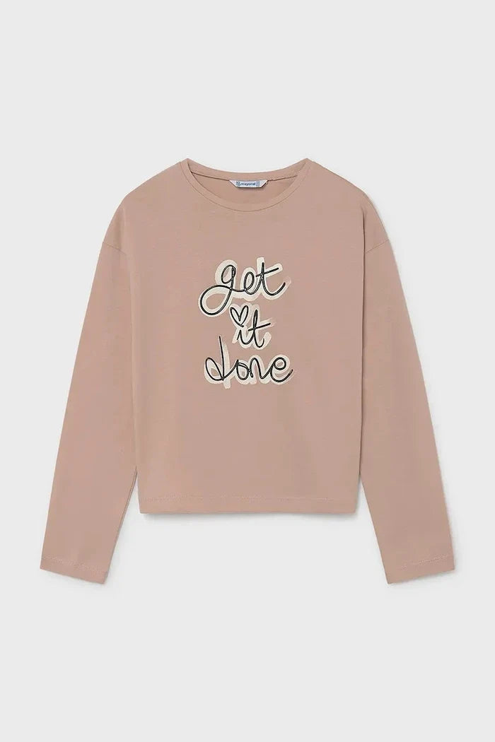 Blusa de manga larga de algodón Mayoral para niños
