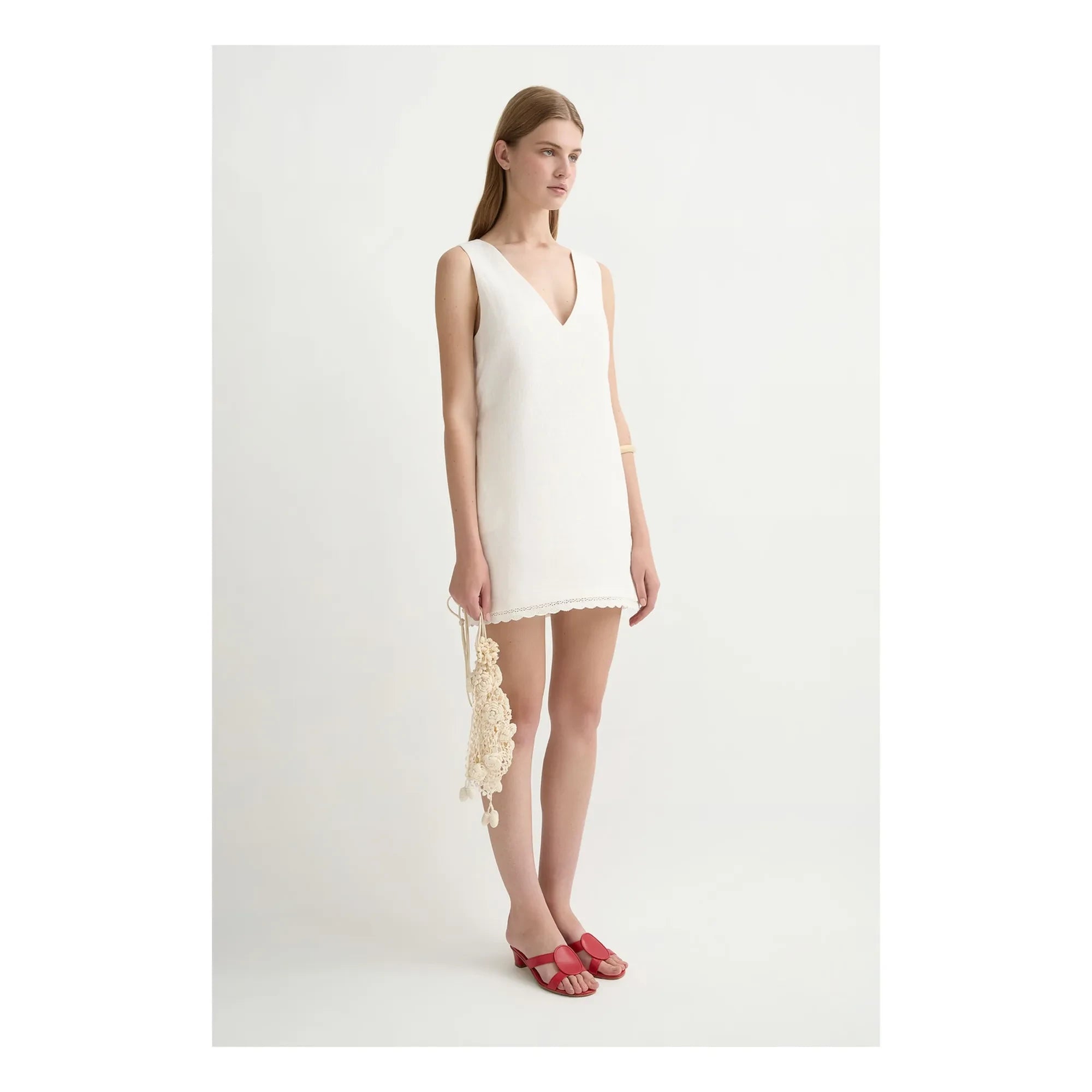 Posse - Vestido de lino Effi | Crema