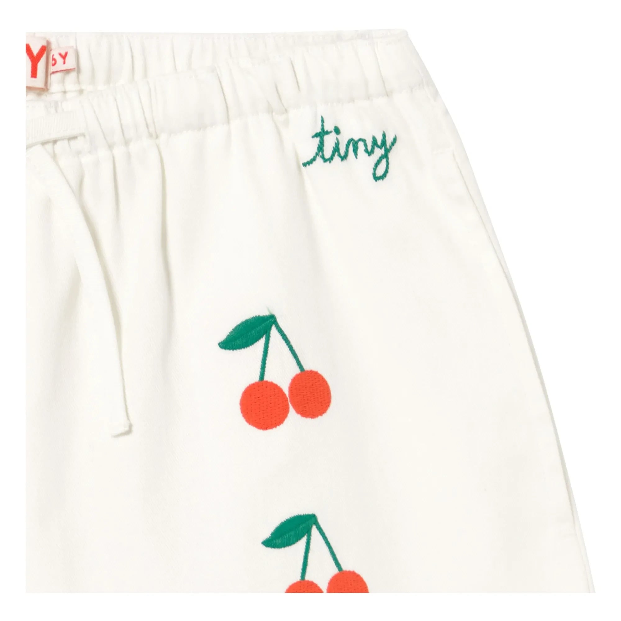Tinycottons - Twill Cerezas Cortas | Blanco