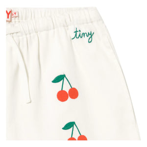 Tinycottons - Twill Cerezas Cortas | Blanco