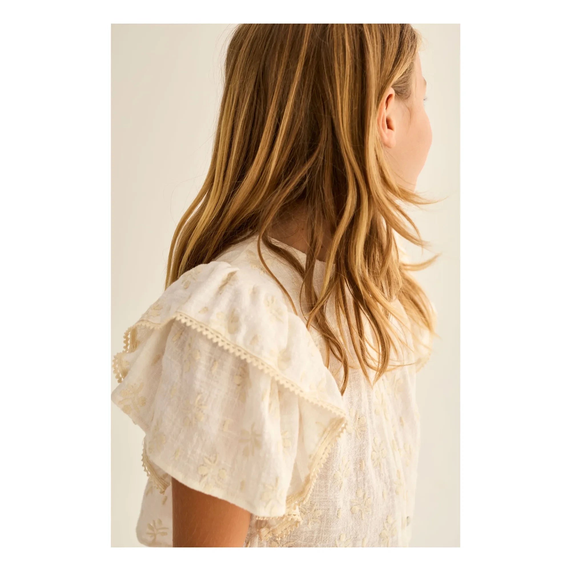 Cozmo - Blusa de algodón orgánico Tansy | Blanco roto