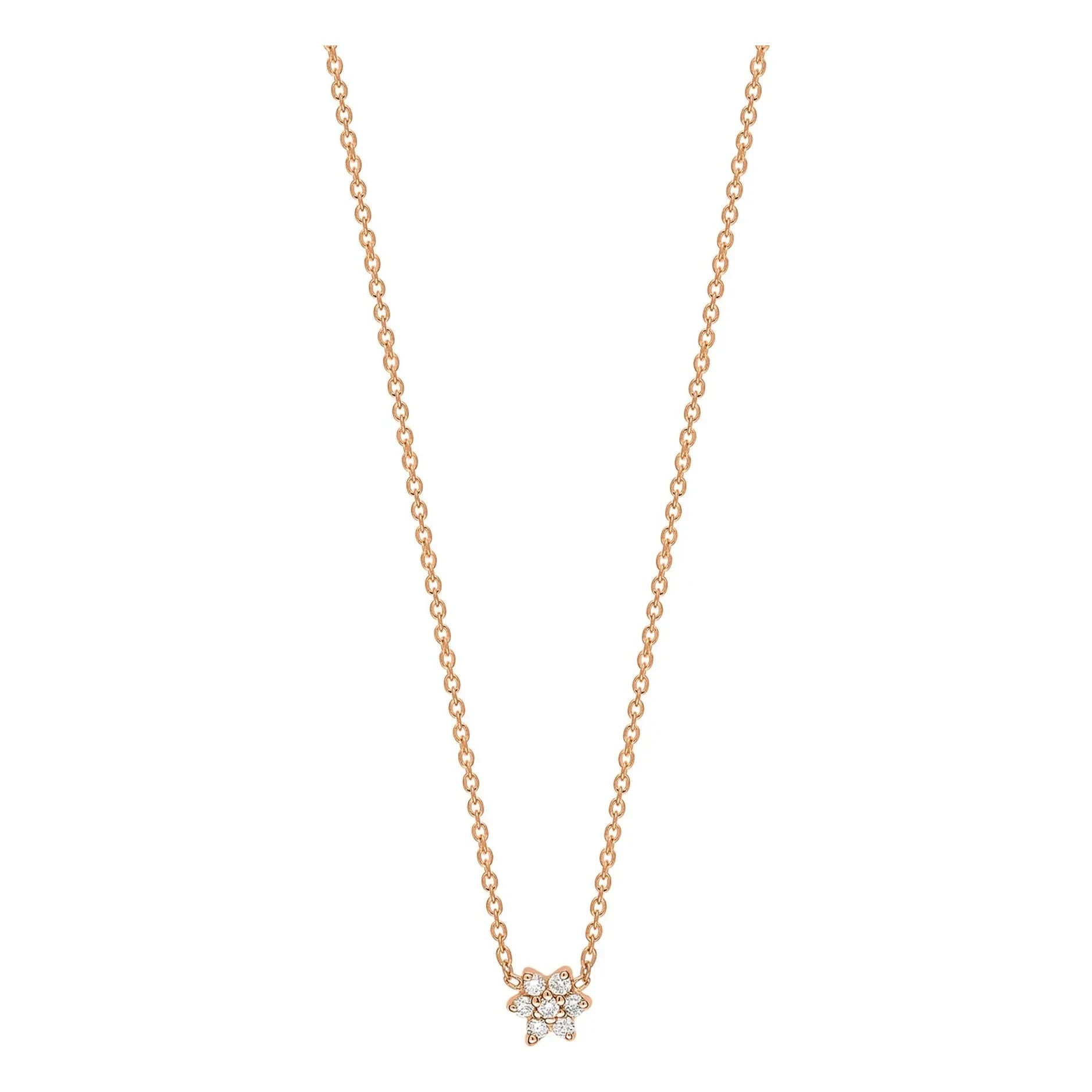 Ginette NY - Collar Mini Diamond Star | Oro Rosa