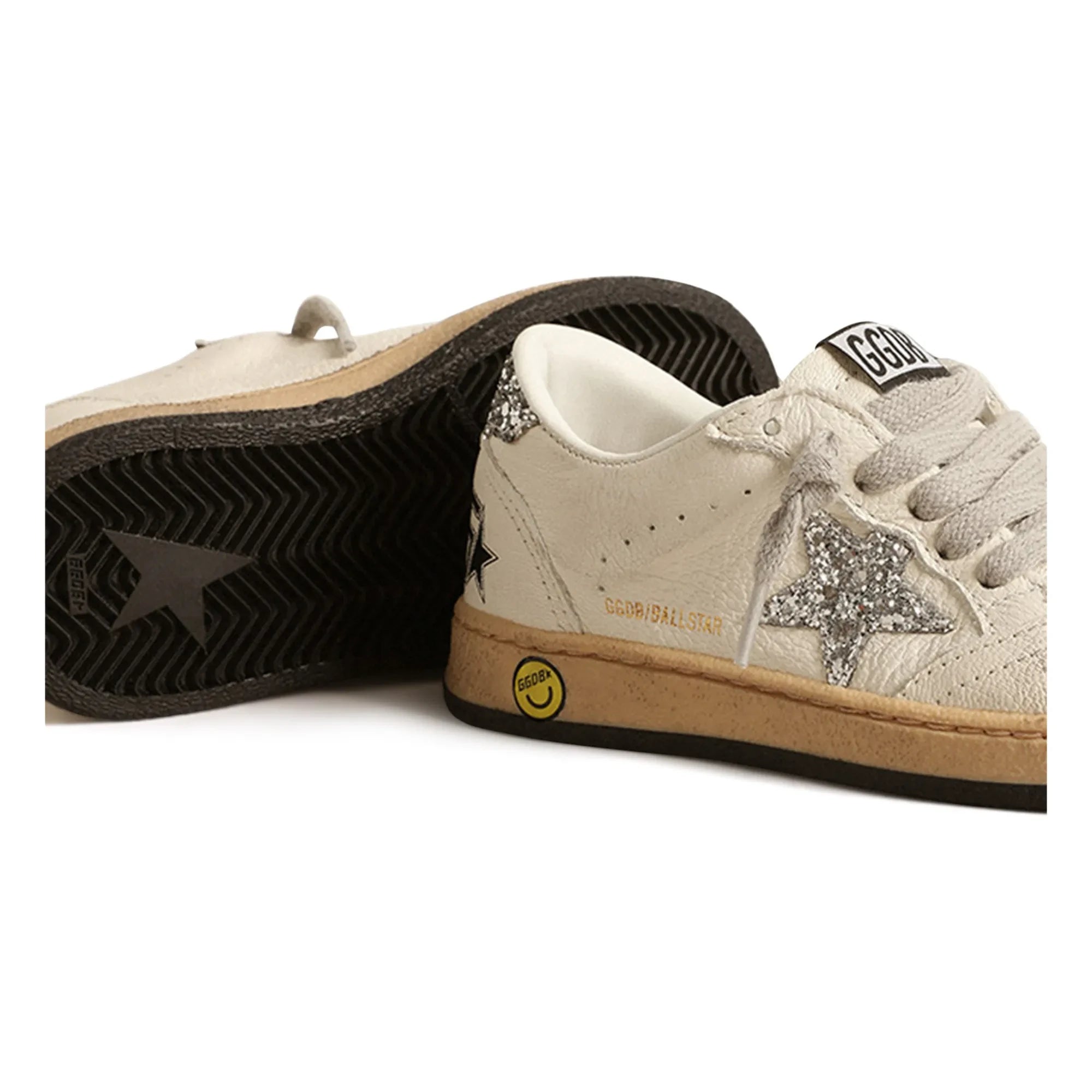 Golden Goose - Zapatillas Ballstar con cordones con purpurina | Plateado