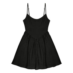 the new society - Vestido de lino Hera - Colección de mujer | Negro