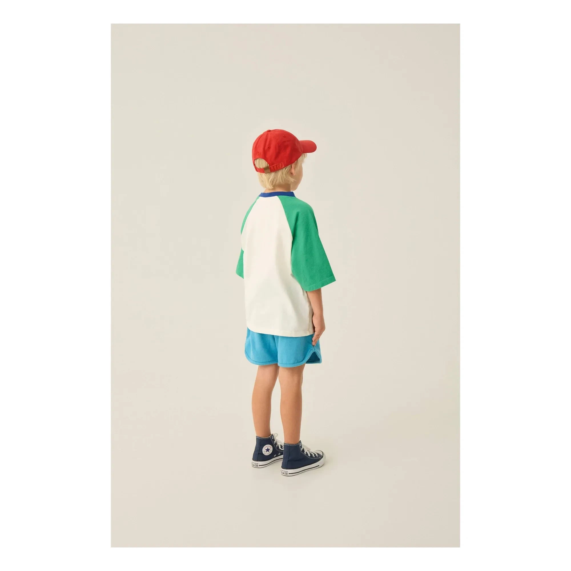 Camiseta de bloques de color oversize The Campamento | Crudo