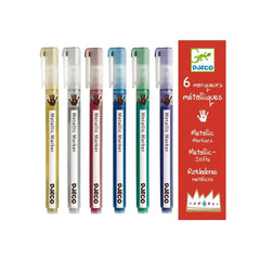 Djeco - 6 rotuladores metalizados