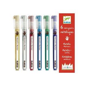 Djeco - 6 rotuladores metalizados