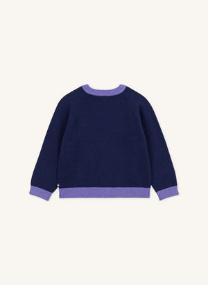 Petit Bateau - Wool Hearts Hırka | Gece mavisi