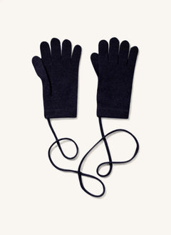 Bompard - Guantes de cachemira | Azul marino