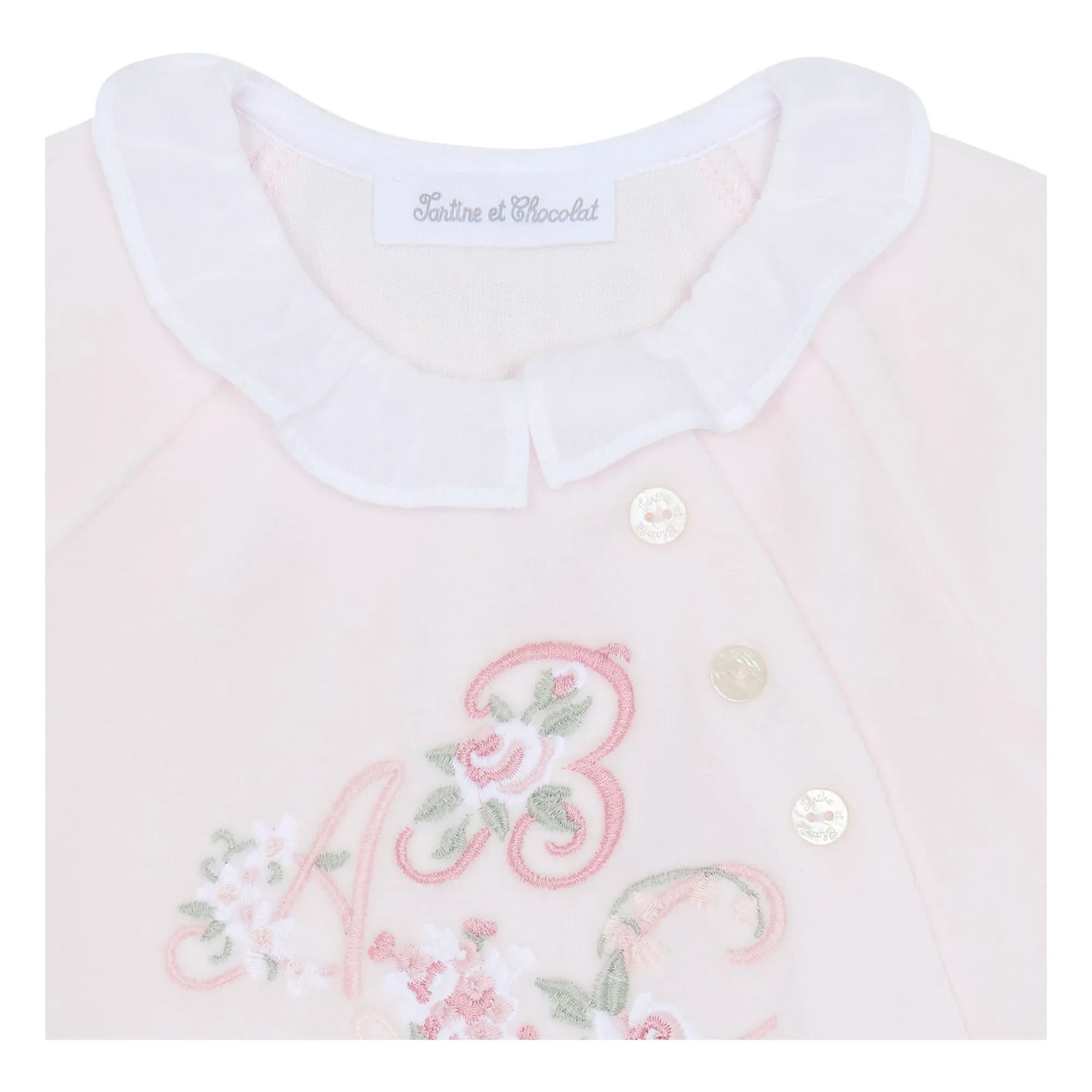 Tartine et Chocolat - Pijama con estampado floral ABC | Rosa pálido