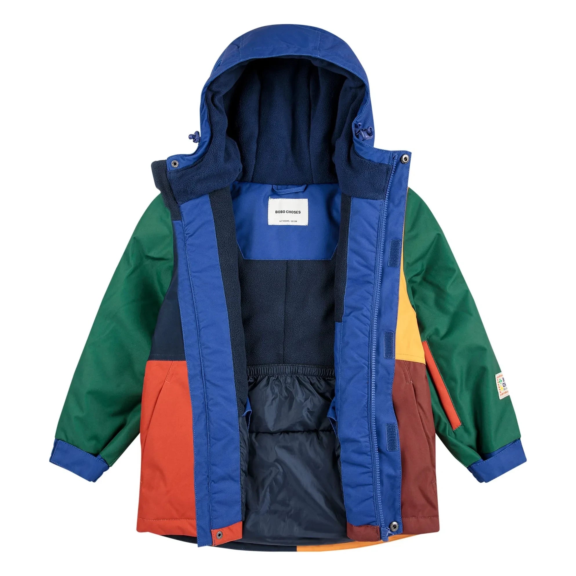 Bobo Choses - Chaqueta de esquí de fibra reciclada con bloques de color | Azul