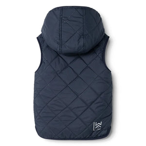 Liewood - Diana Chaleco estilo Sherpa, fabricado con fibras recicladas | azul noche
