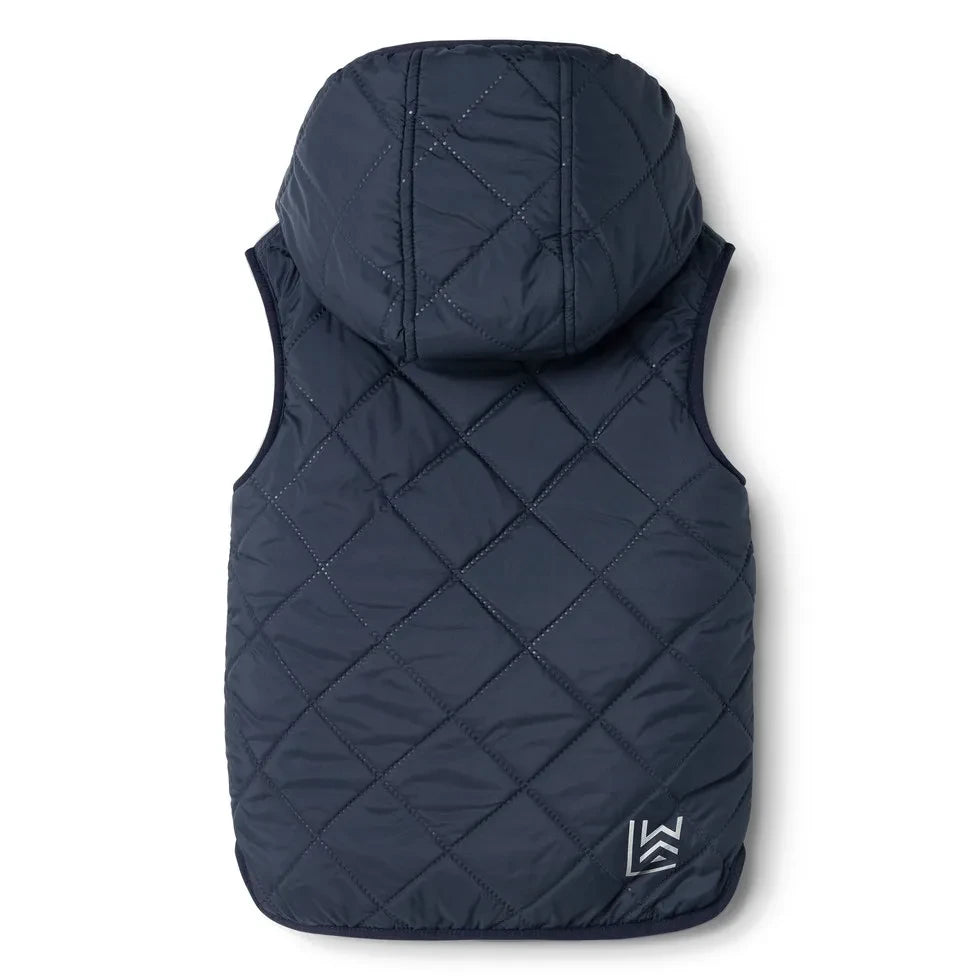 Liewood - Diana Chaleco estilo Sherpa, fabricado con fibras recicladas | azul noche