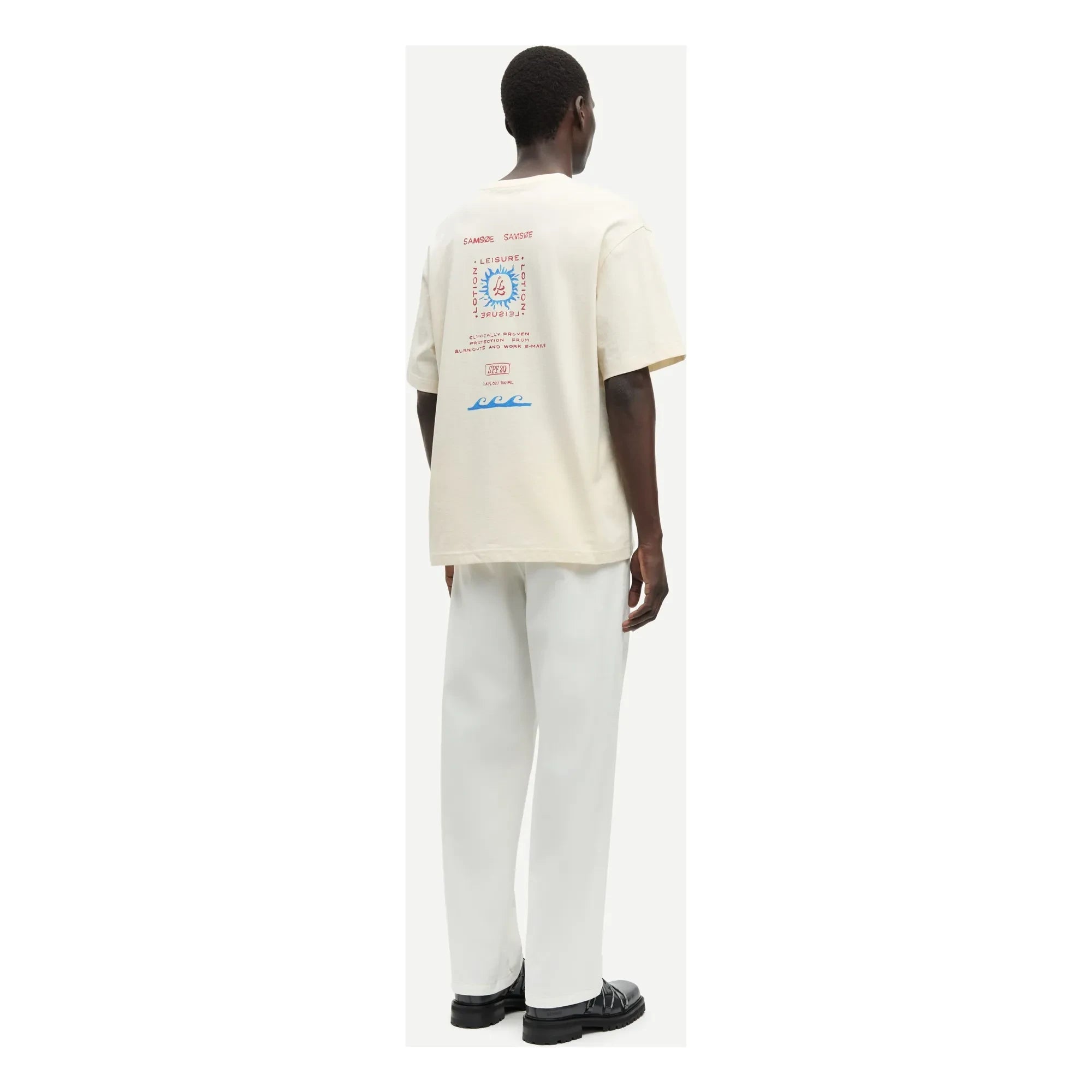 Samsoe Samsoe - Camiseta de algodón Sagergei | Blanco roto