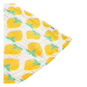 Bobo Choses - Pañal de gasa de algodón orgánico con estampado de fresas | Blanco
