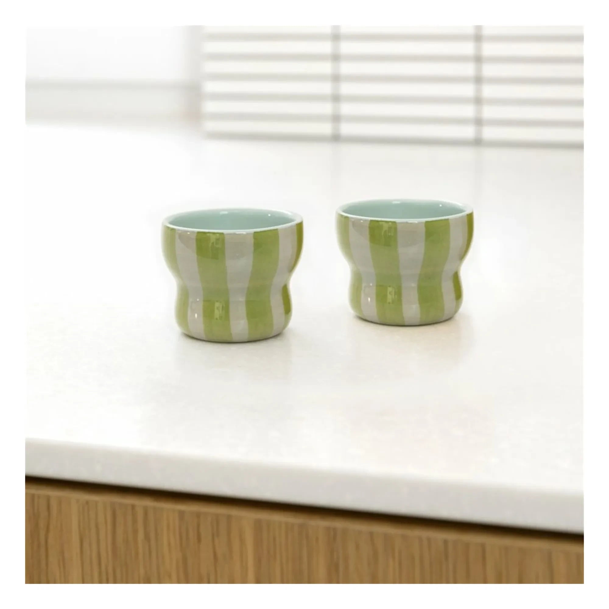 &Klevering - Vasos de circo - Set de 2 | Verde