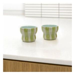 &Klevering - Vasos de circo - Set de 2 | Verde