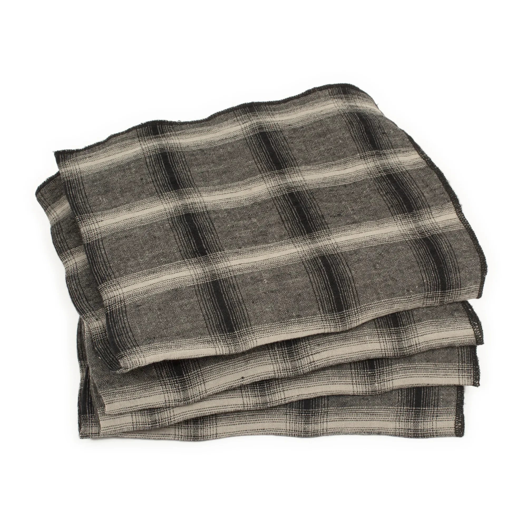 Le Monde Sauvage - Servilletas de Lino Lavado Highlands - Set de 4 | Gris oscuro