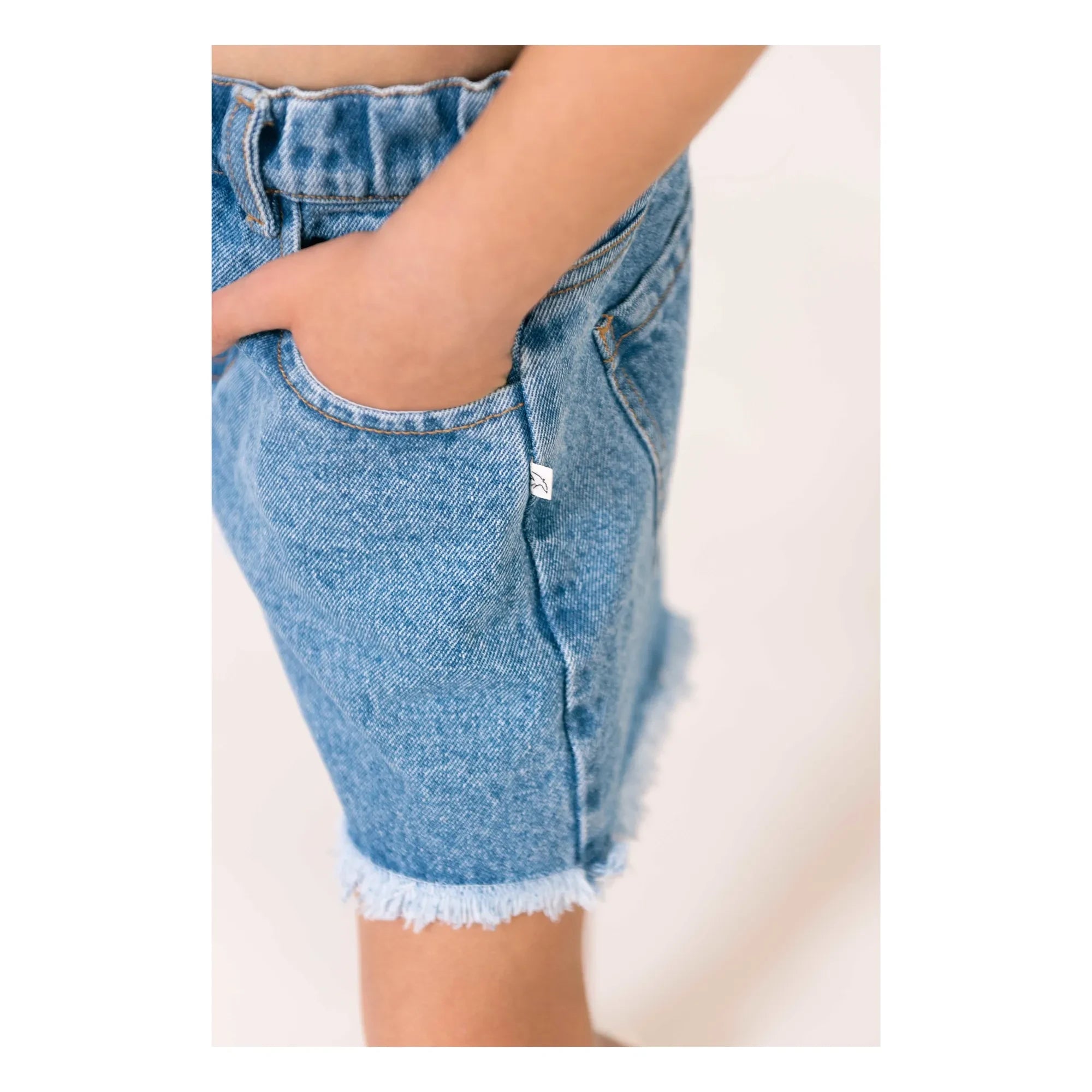 Jenest - Lilou Shorts de Mezclilla de Algodón Orgánico | Azul