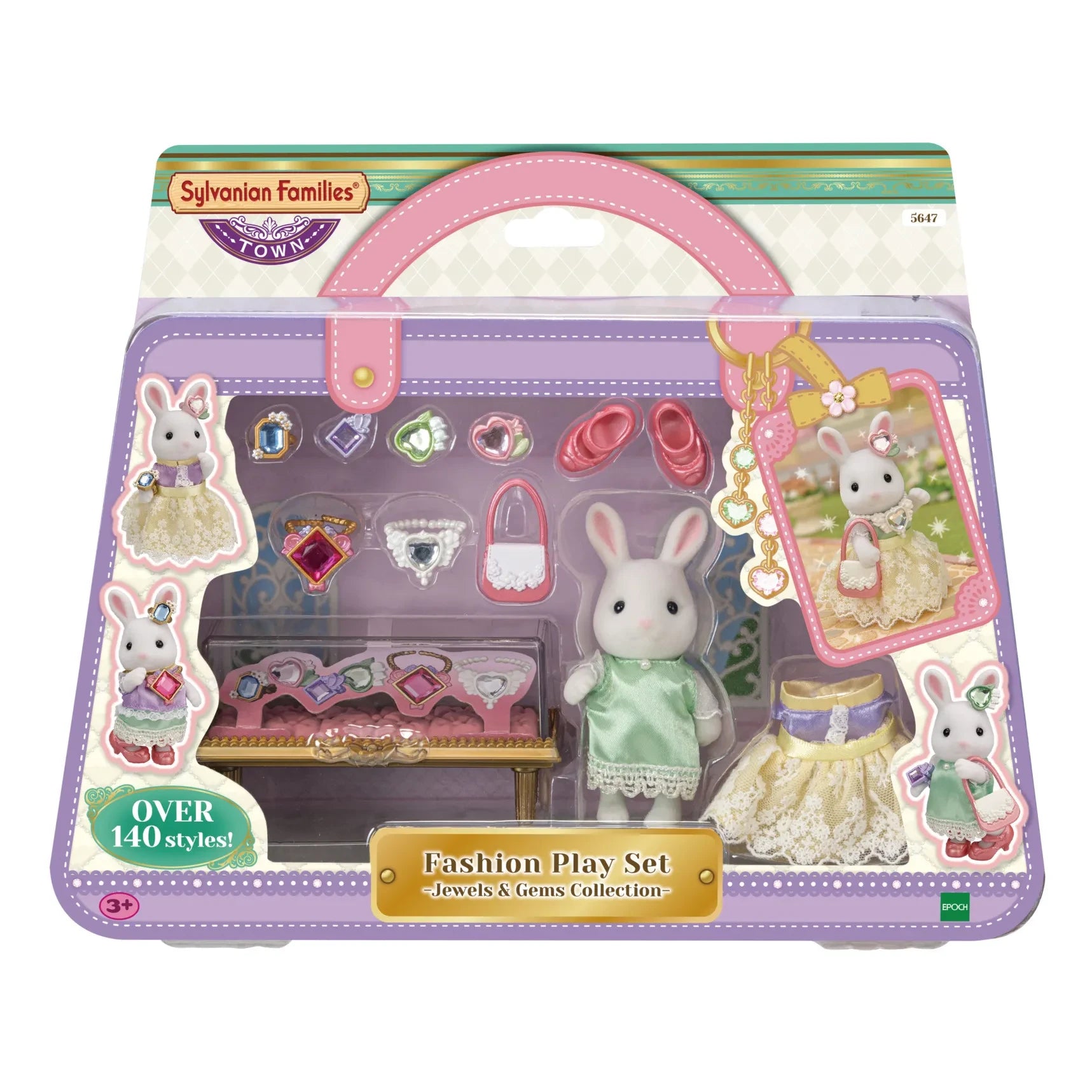 Sylvanian Families - Conejita Hermana Mayor y Maleta de Moda