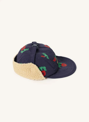 Bobo Choses - Flowered Sherpa Gorro Fibras recicladas | Azul marino