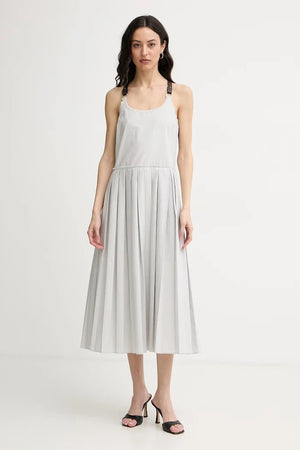 Vestido plisado de algodón Max&Co. MCORIBES
