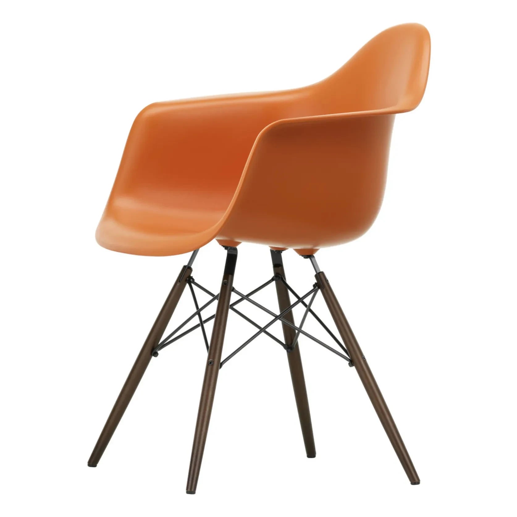 Vitra - Silla DAW - Base de arce - Charles & Ray Eames | Naranja oxidado