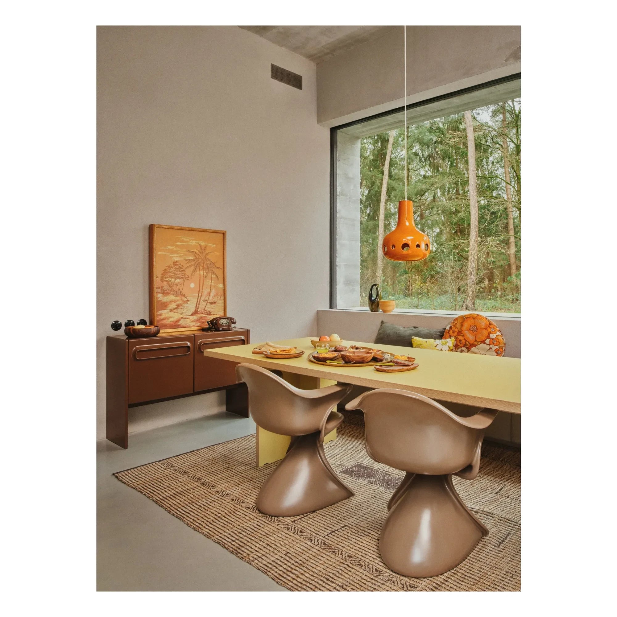 HKliving - Lámpara de techo colgante | Naranja