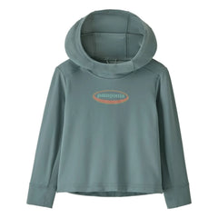 Patagonia - Sudadera con capucha SW 95 Oval Logo Fibras Recicladas | Gris azulado