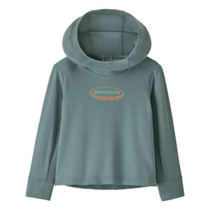 Patagonia - Sudadera con capucha SW 95 Oval Logo Fibras Recicladas | Gris azulado