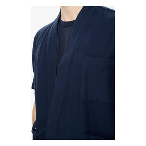 Anerkjendt - Kimono de manga corta Akjesper Twill | Azul Oscuro