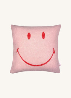 Maison Deux - Funda de cojín de lana - Maison Deux x Smiley | Rosa pálido