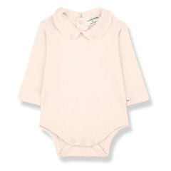 1+ en la familia - Body de canalé cuello Claudine Nina | Beige rosa